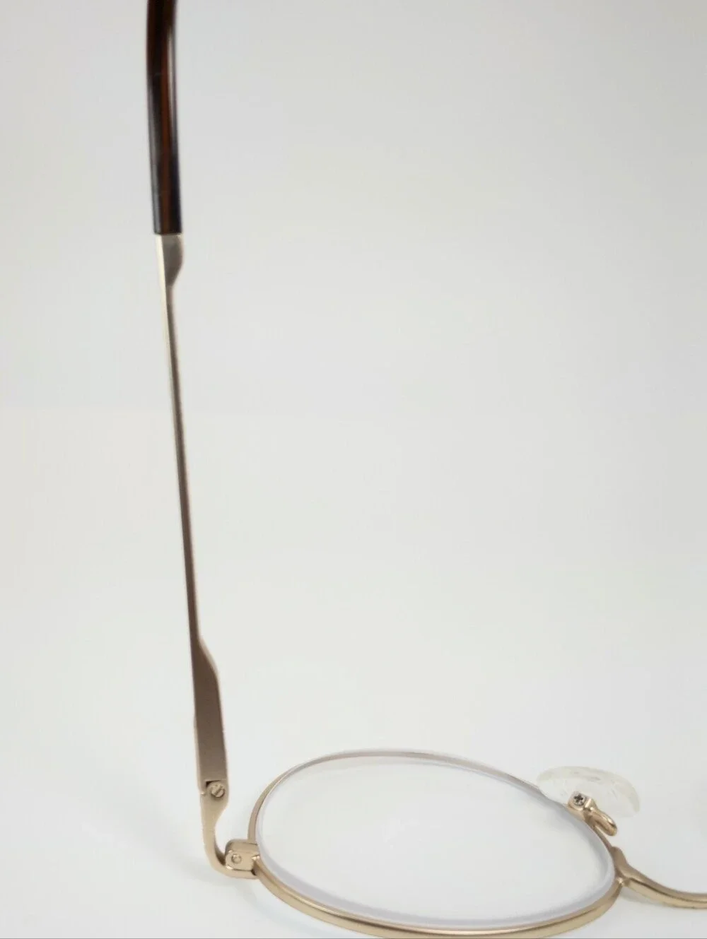 Mingus. Gold and Black Round Metal Eyeglass Frames - Women's Fashion